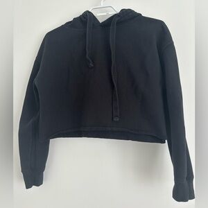 Black Cropped Hoodie